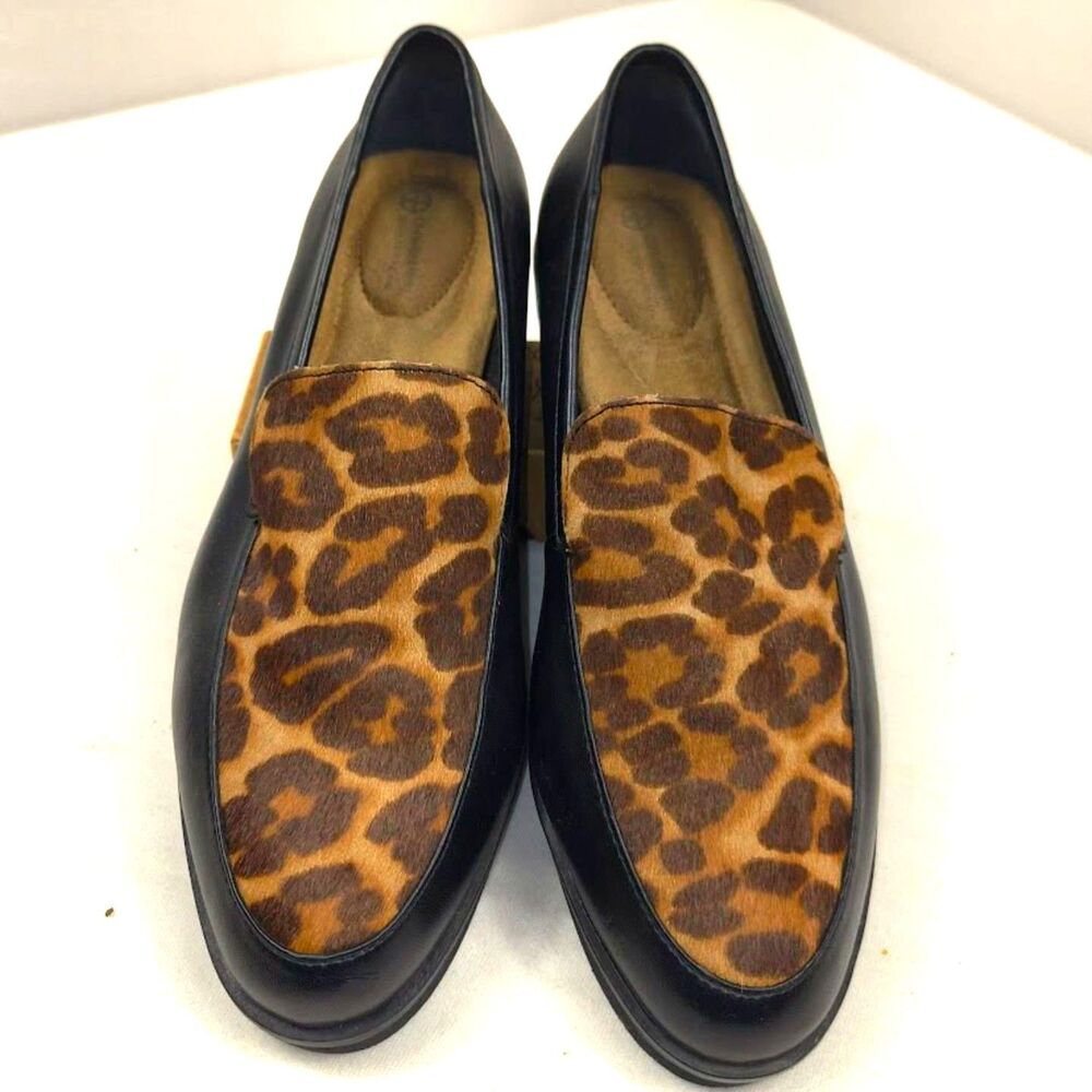Women's Giani Bernini Garreth Animal Print Haircalf Fur Loafers US Size 7.5M - Picture 2 of 7